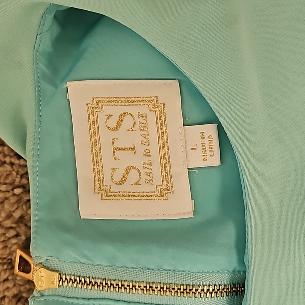 Sail to Sable teal sleeveless blouse, size L - Picture 2 of 8